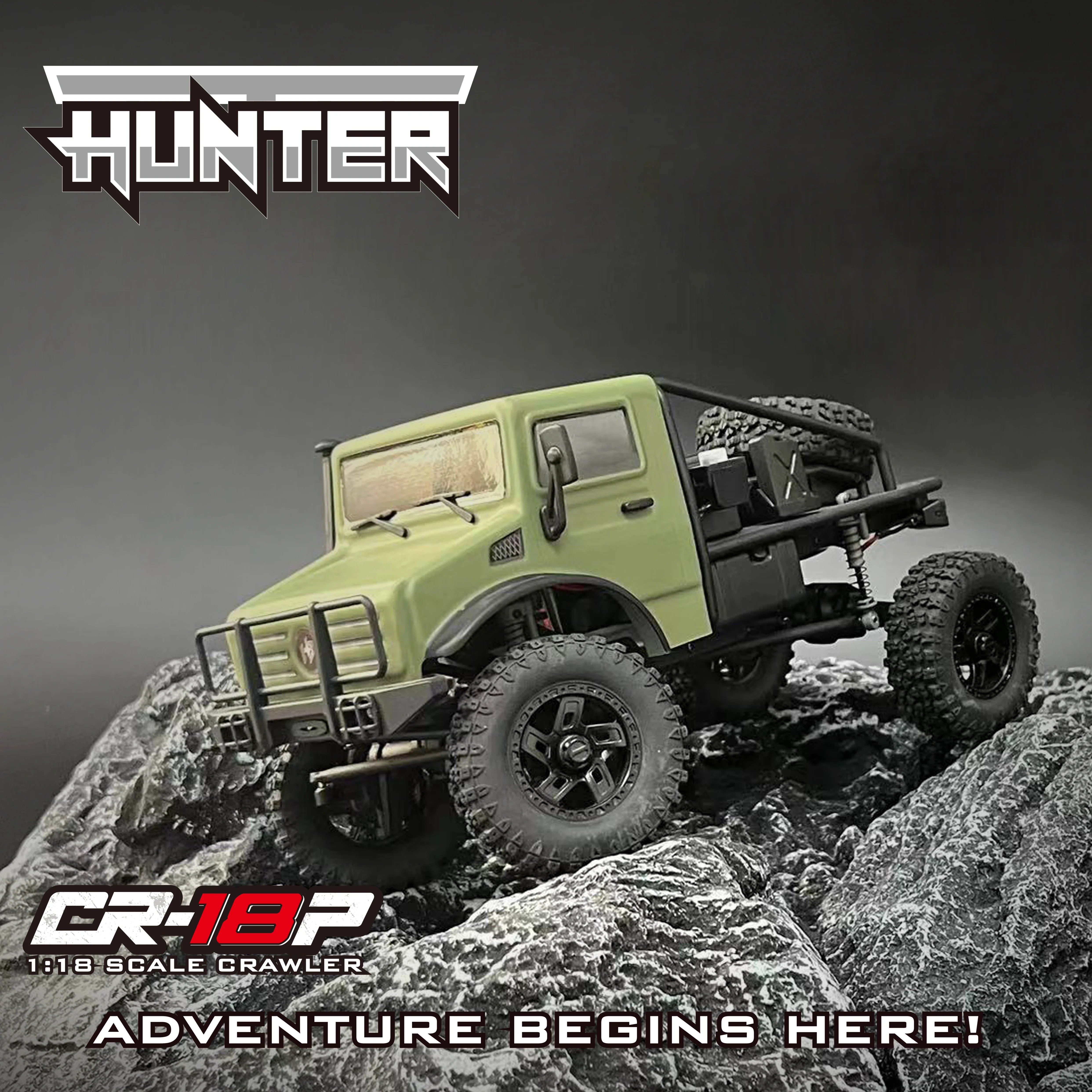 

HOBBY PLUS CR18P Trail Hunter 1/18 RC Car Climbing Vehicle Crawler Semi-truck Electric Remote Control Model Toys Adult Kids