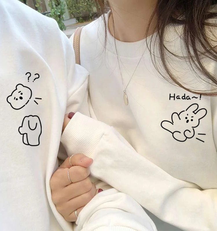 Interesting Guillotine Bear Graphic Print Men Women Fashion Hoodies Sweatshirts Autumn Winter Plush Pullovers For Couple Clothes