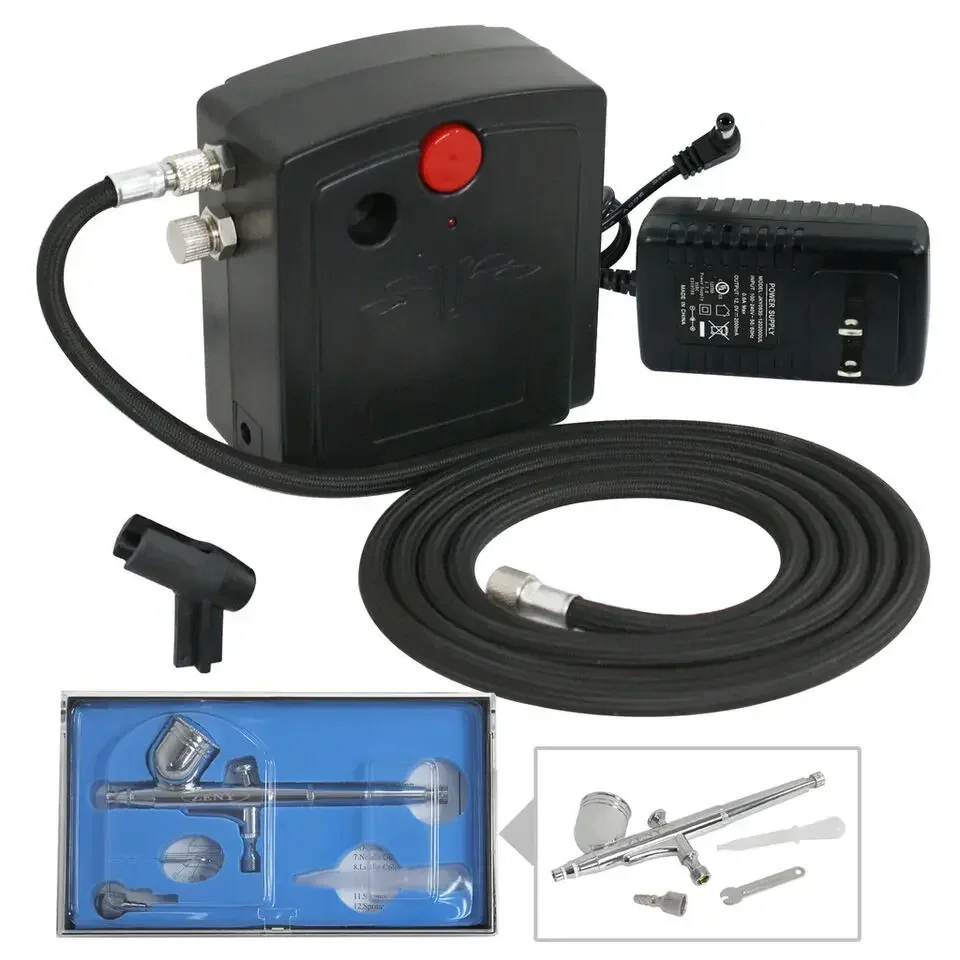 

SAT1 Набор компрессора d'aérographe Tourhome Action Spray Air Brush Set Инструмент для татуировки ногтей