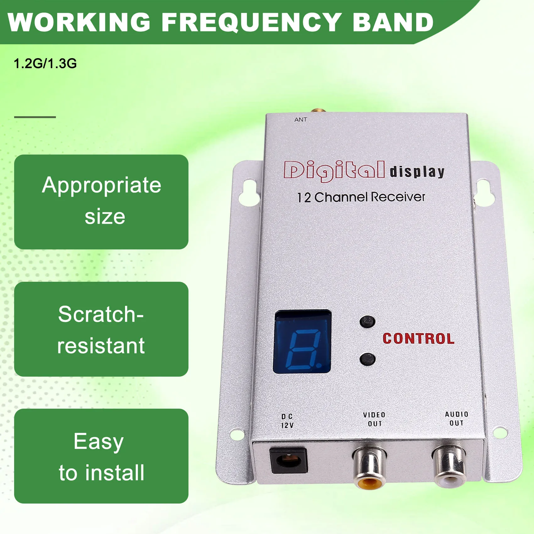 ABZW FPV 1.2G 1.3G VRX レシーバー VRX レシーバーキット 12CH デジタルディスプレイ 長距離 FPV ドローン RC モデル用