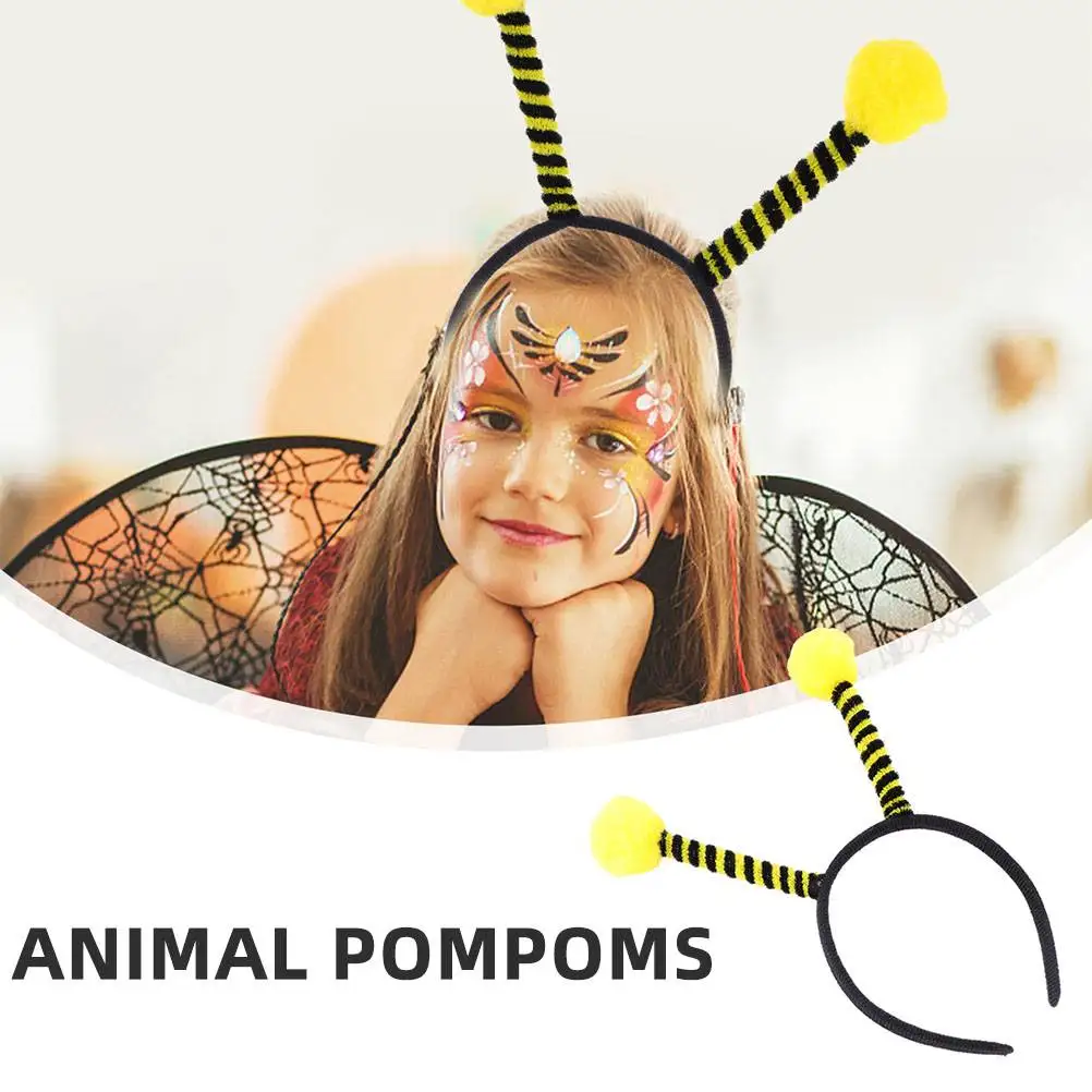 10-delige bijenhoofdtooi antenne hoofdband dier pompom haaraccessoire lichtgewicht comfortabel insect kostuum feestdecoratie