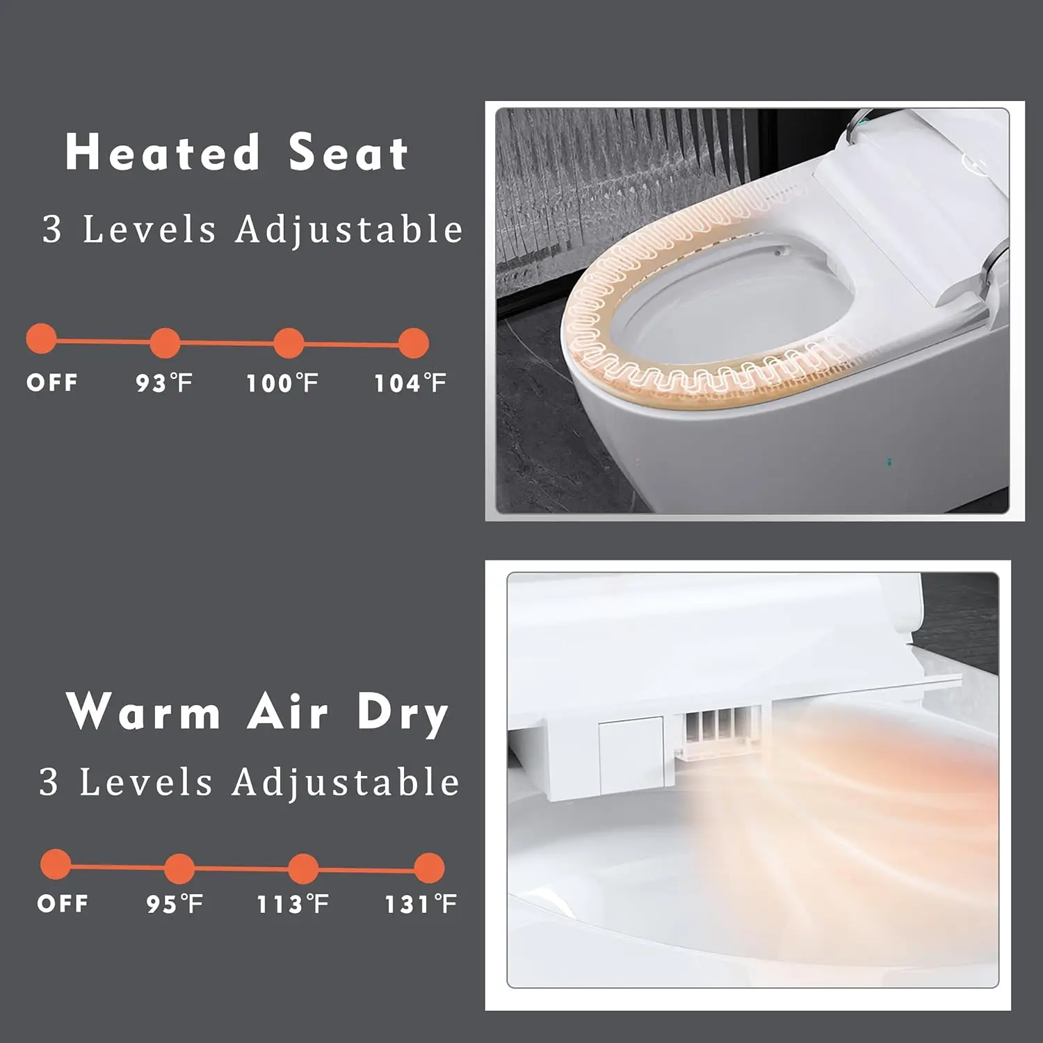 Smart Heated Bidet Toilet System 3