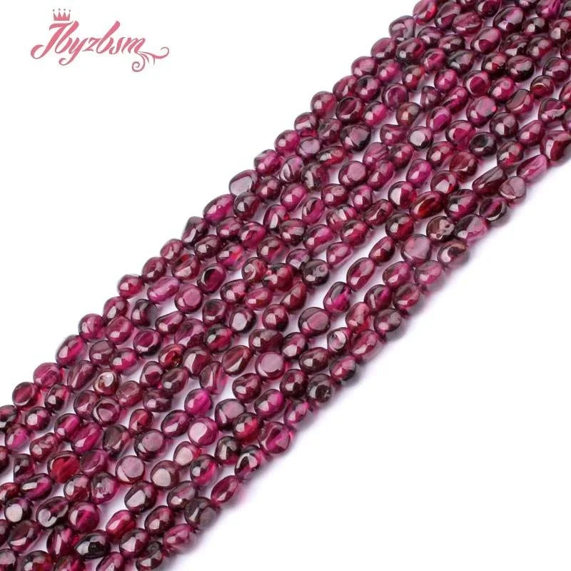 2x3-3x4mm Natural Red Garnet Freeform Chips Stone Beads For Necklace Bracelets Strand 15Inch DIY Jewelry Making