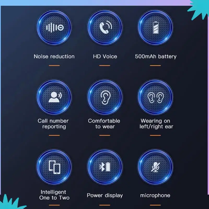 ABZW Dual Mic ENC Noise Cancelling Wireless Bluetooth 5.4 Headset Single Driving Kopfhörer Freisprech-Business-Kopfhörer