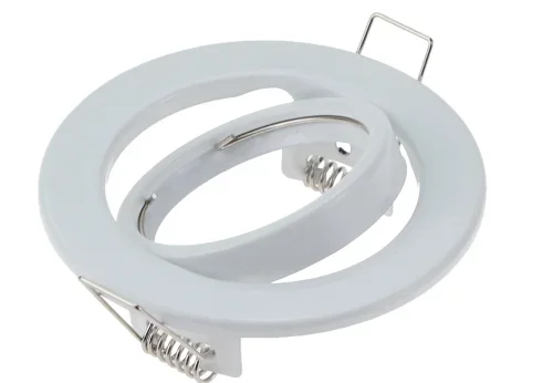 Soportes de foco LED de techo empotrados, anillo frontal, accesorio de iluminación de lámpara de agujero de ajuste, elegante, redondo, estilo de Metal, MR16GU10