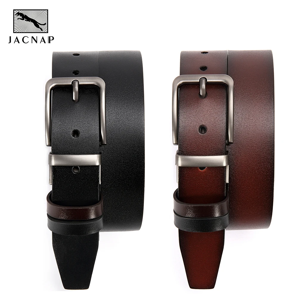 Men Leather Belt  Automatic Buckle Pin Buckle High Quality Male Genuine Leather Strap Luxury Jeans for Men Men Accessori