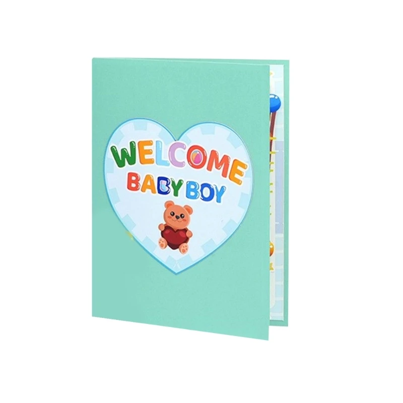 

Delicate 3D Popup Newborns Baby Boy Greeting Card With Envelope For Baby Showers