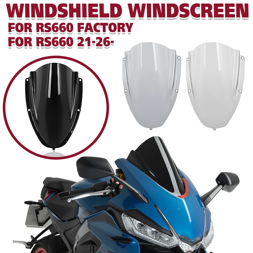 Für RS660 RS 660 2021-2026- Motorradzubehör Touring Windschutzscheibe Visier Doppelblase Windschutzabdeckung Deflektor