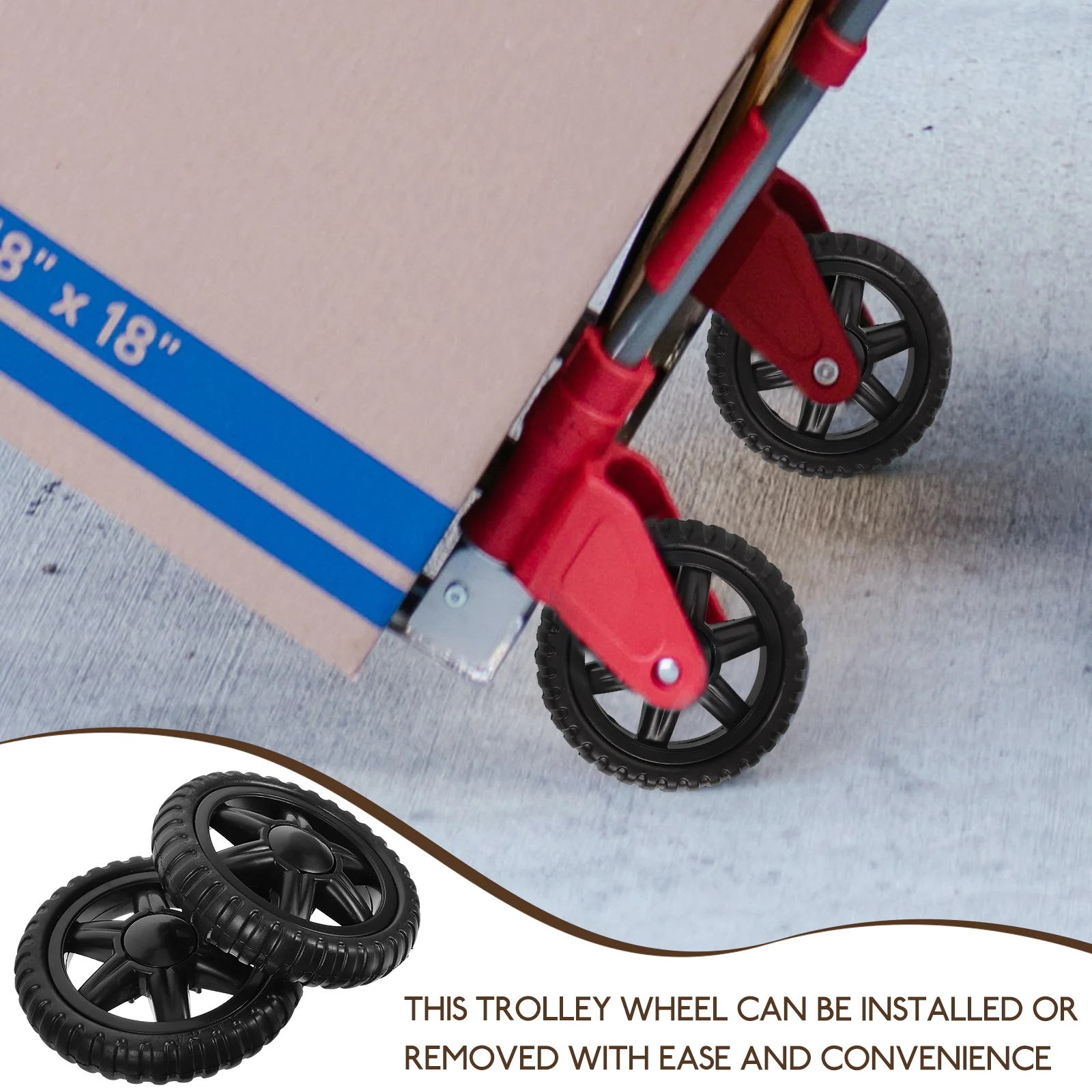 

2pcs Shopping Cart Wheels Plastic Trolley Caster Replacements Universal Wheel For Luggage Cart Wheelchair Multipurpose Caster