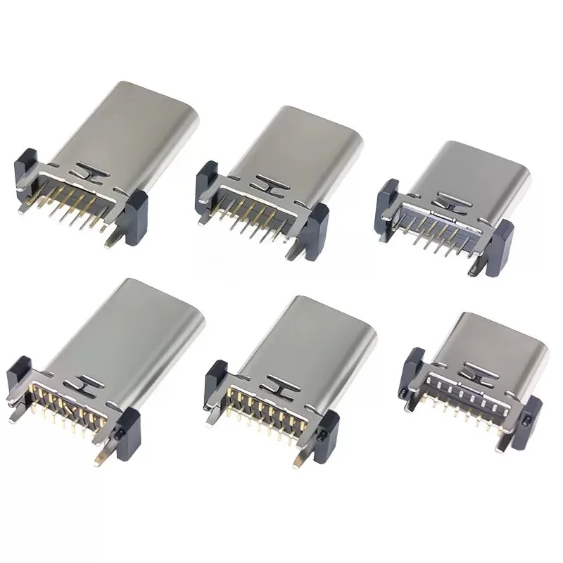10/50 piezas de conector hembra vertical tipo C16P, interfaz de carga USB de 8.8/9.3/10.0/13.7/17.5H