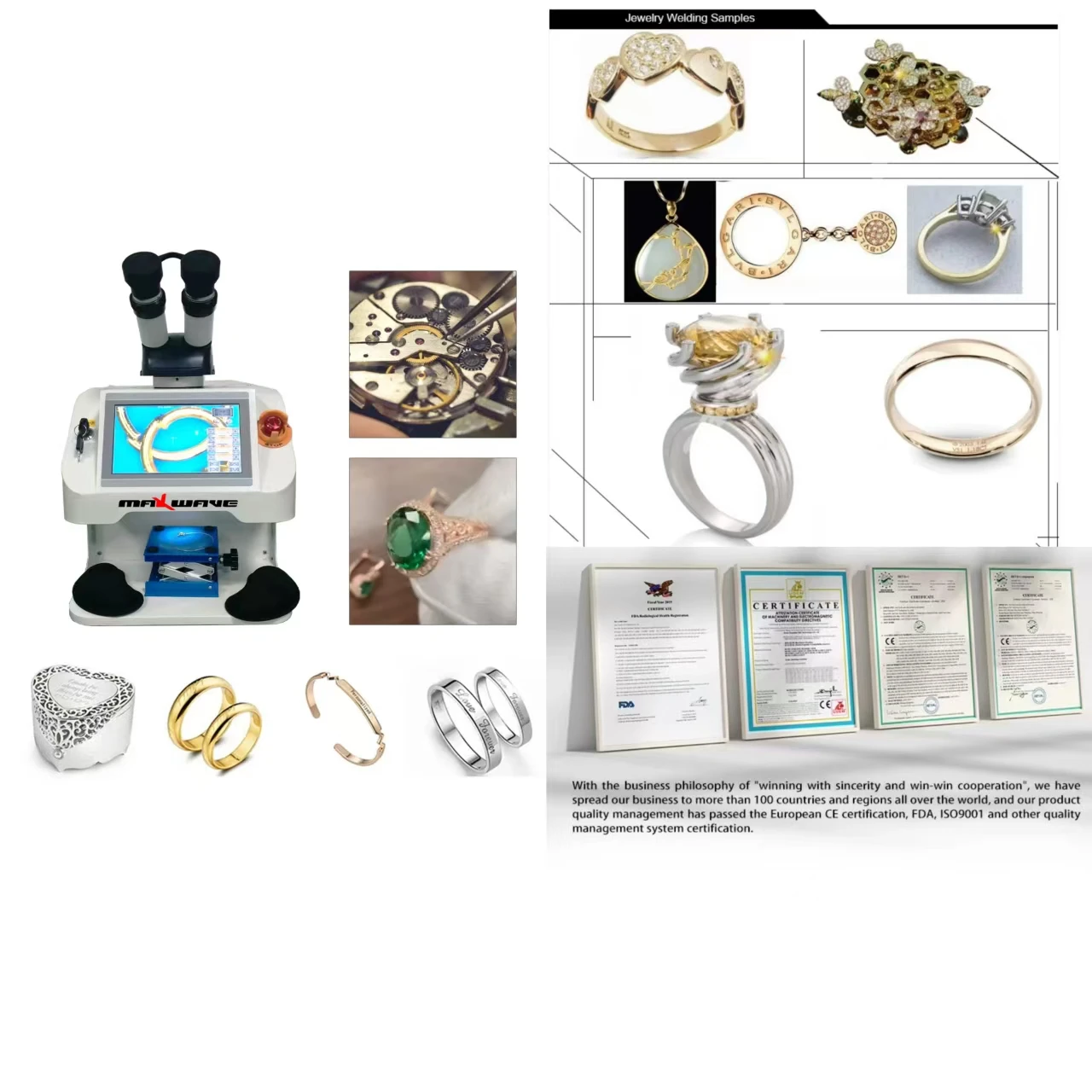 

Jewelry Laser Welding Machine Maxwave 7Inch YAG Laser Jewelry Welder 60W 100W 150W 200W Easy To Use For Necklace Bracelet