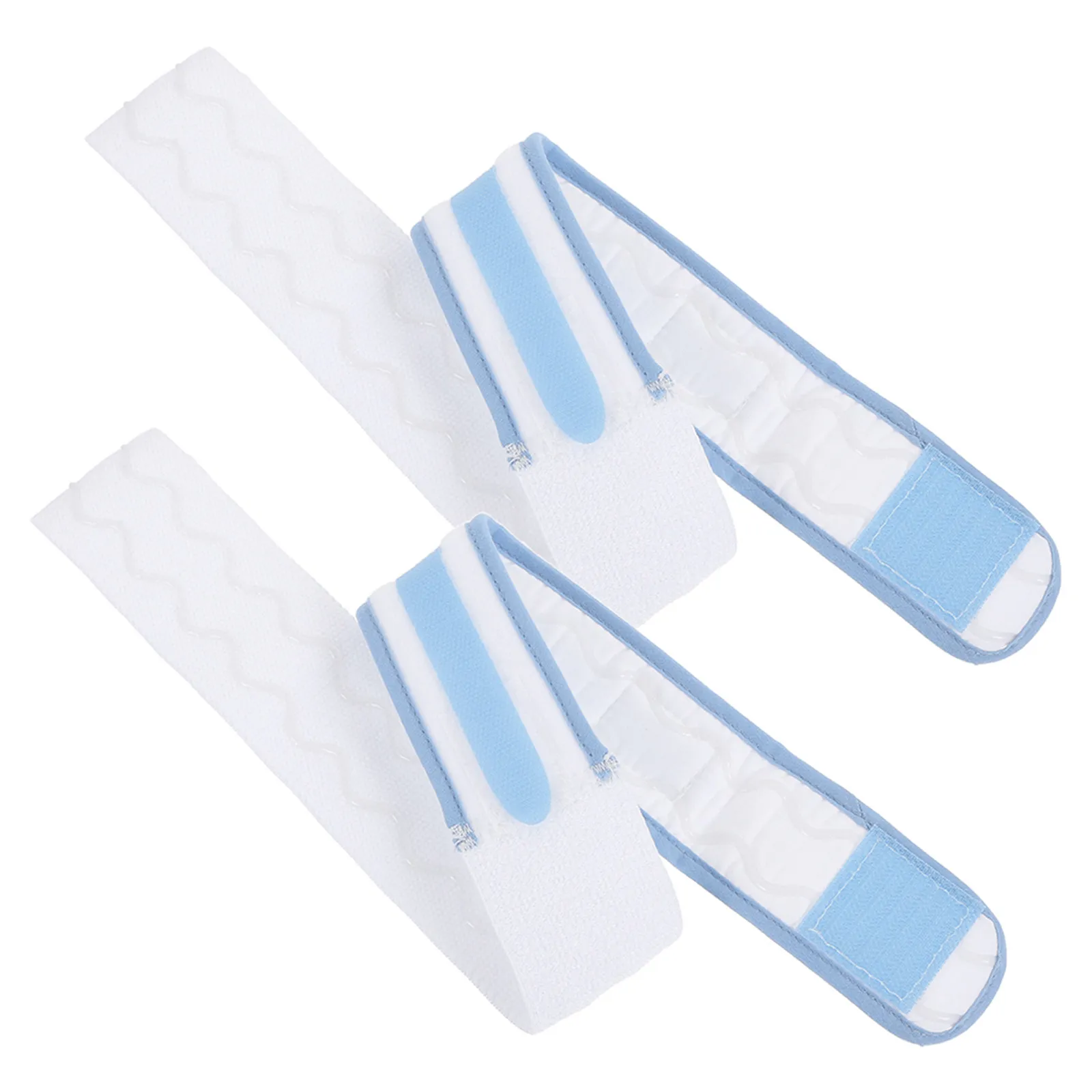 

2pcs Urine Bag Fixing Strap Durable Adjustable Holder Hospital Blue White Drainage Catheter Leg Band Practical Healthcare