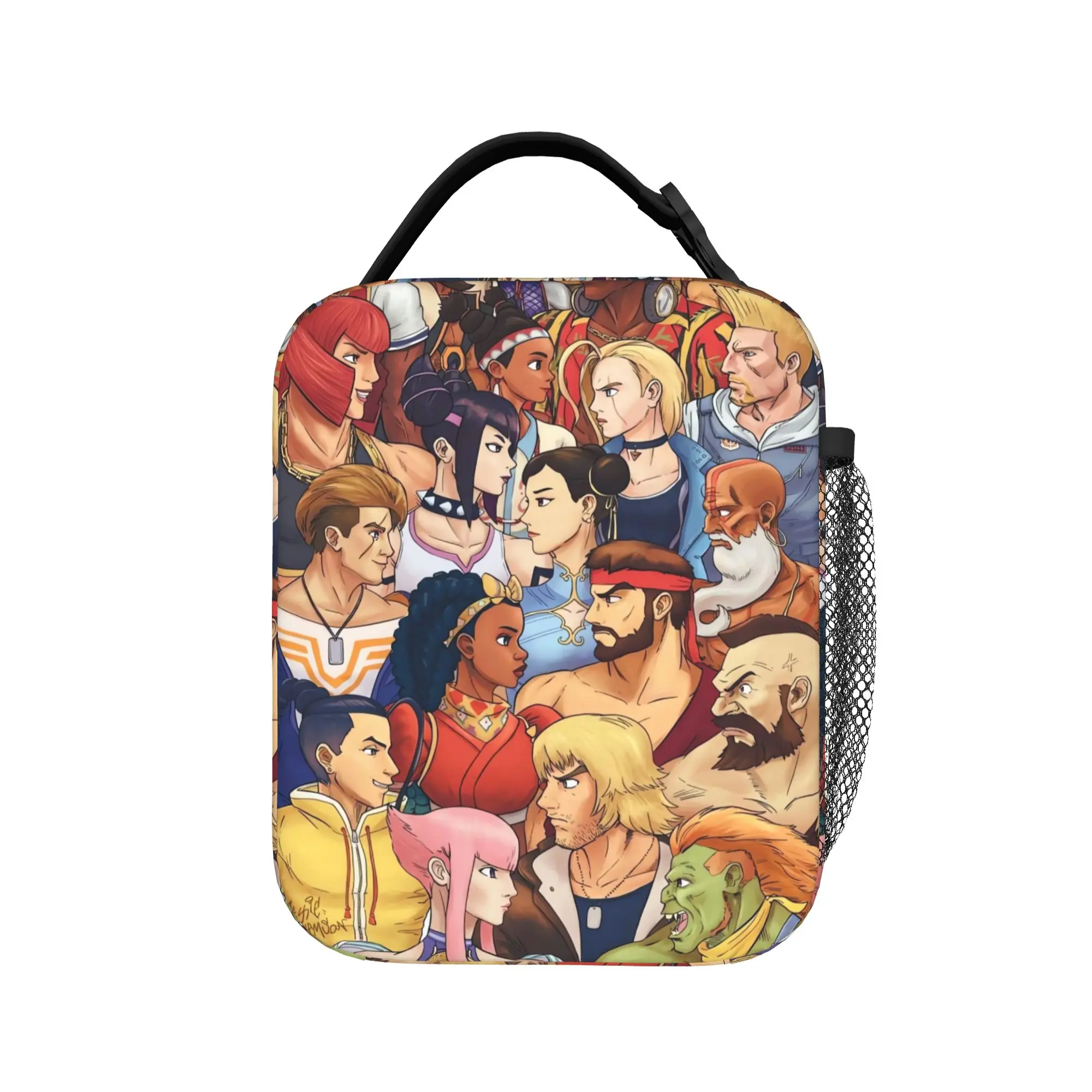 Ryu Street Fighter II Turbo Hyper Fighting Lunch Bag  Retro Lunch Box Travel Portable Tote Food Bags For Girls Oxford Cooler Bag
