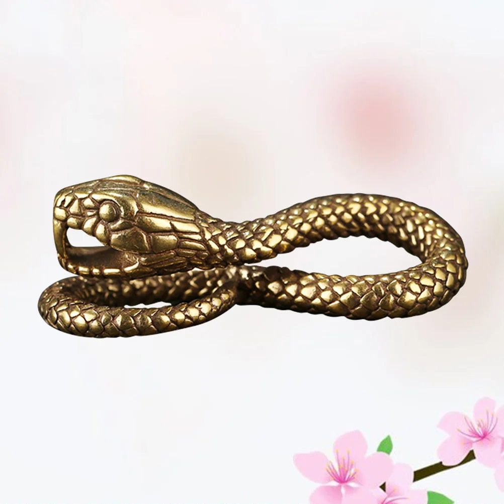 

2pcs Brass Keychain Zodiac Snake Shape Key Pendant Durable Lightweight Key Ornaments Gift For Men Women Keyring Snake Gift