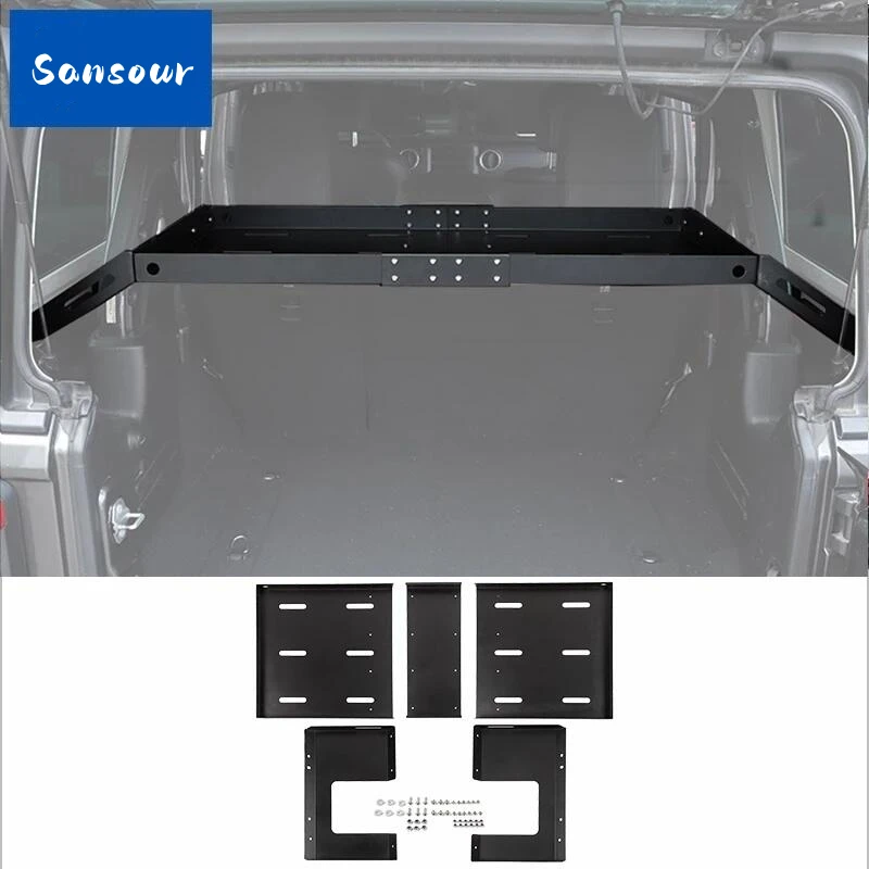 

Car Trunk Storage Rack Luggage Shelf for Jeep Wrangler JK JL 2007-2017 2018 2019 2020 2021 2022 2023 Rear Racks Accessories