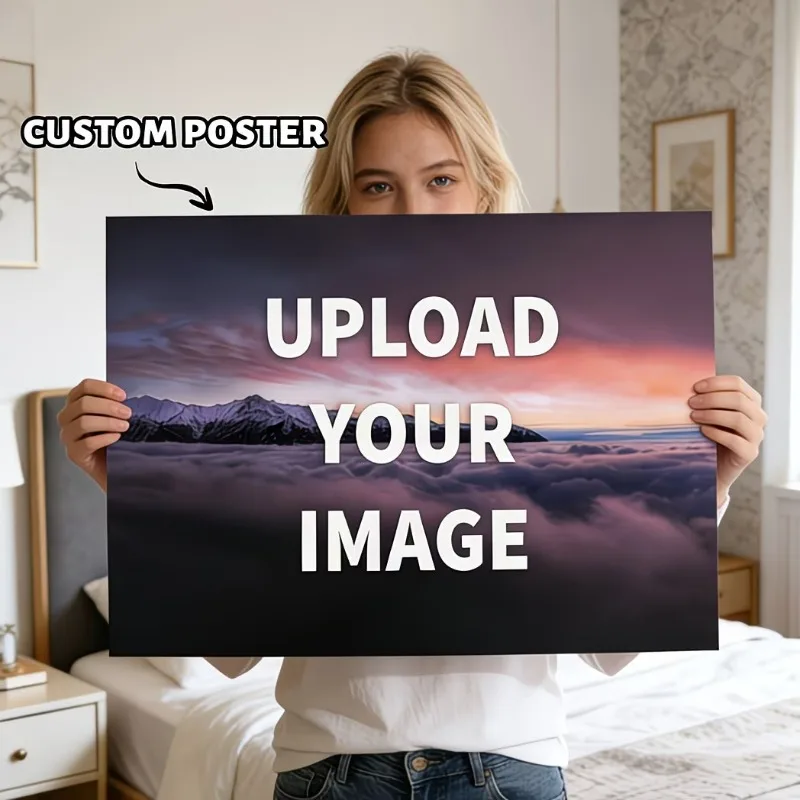 Customize Your Photo Canvas Print Parent-child Wedding and Birthday Wall Art Poster Decor Animal Landscape Picture Home Decor