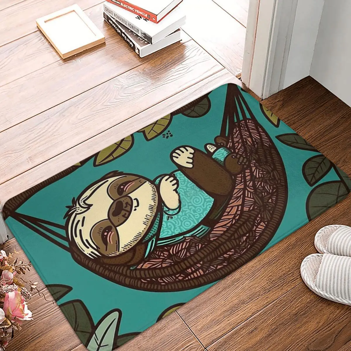 Lazy Sloth Sleepy Sloth Bedroom Mat Forest Animal Doormat Kitchen Carpet Outdoor Rug Home Decor