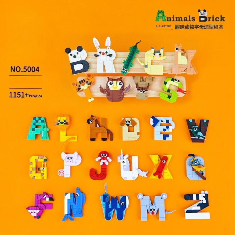 

Веселые детские игрушки для раннего образования и интеллекта в форме буквы в форме животных