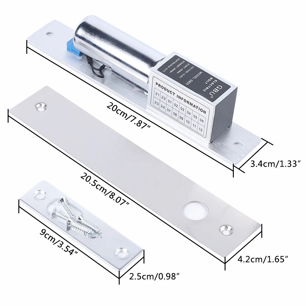 10-45℃ Low Temperature Electric Mortise Lock 12V Wear-resistant & Pressure-resistant Door Access Control for Wooden / Fire Doors