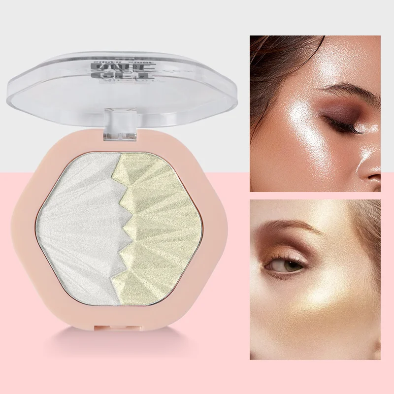 2-color Blush Palette 2 in 1 Eye Shadow Contouring Cream sparkle Lasting Waterproof No-smudge Highlight Multicolor Makeup Blush