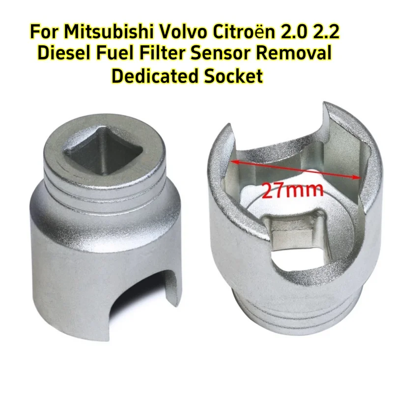 

For Mitsubishi Volvo Peugeot Citroën 2.0 2.2 Diesel Filter Sensor Removal 27mm Socket Repair Tool