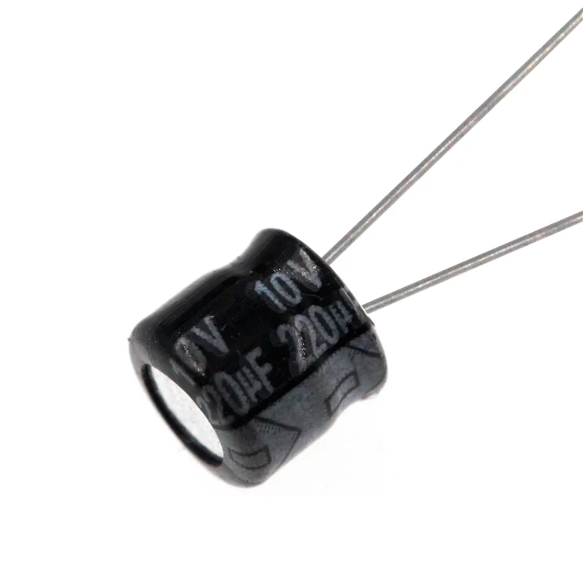 Capacitor eletrolítico de alumínio, radial, 220uF, 10V, 220MFD, 10WV, 5x7mm, 20pcs