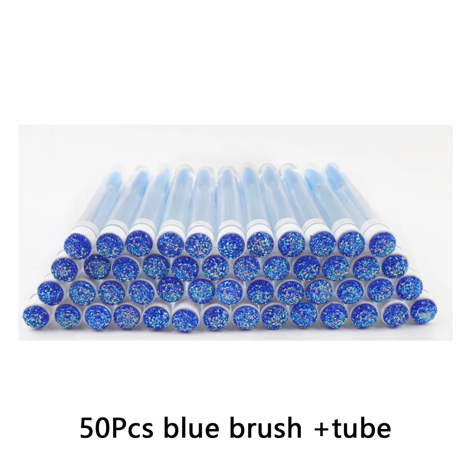 TDANCE 50 stuks wegwerp wimperborstels met diamant herbruikbare wenkbrauwborstelbuis vervangbaar stofdicht handig dragen make-up