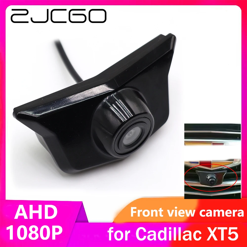 

ZJCGO AHD CVBS 1080P 170° Car LOGO Parking Front View Camera for Cadillac XT5