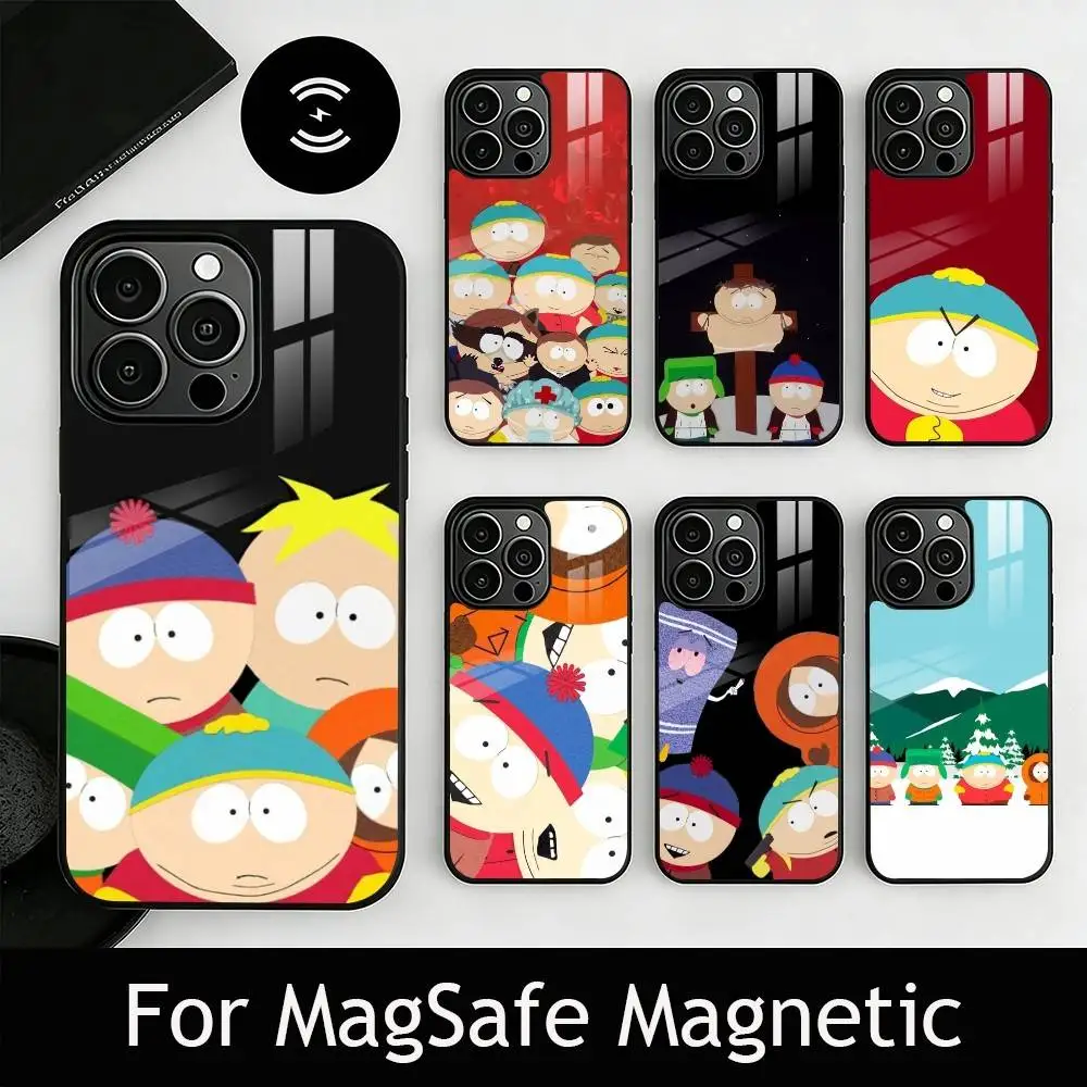 

Animated Humor S-South Park Phone Case For iPhone17,16,15,14,13,12,11 Plus,Pro Magnetic For Magsafe Wireless Charging