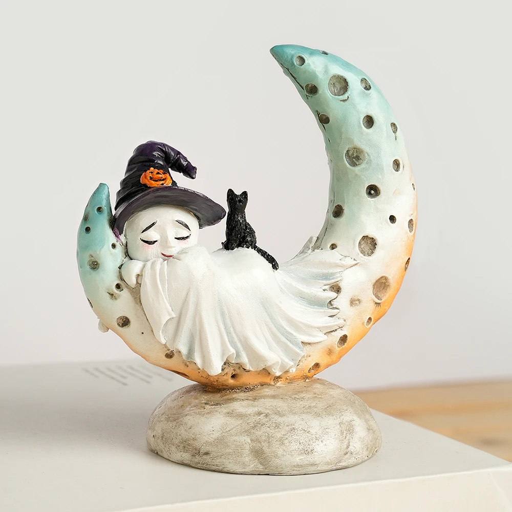 Home Decor Garden Ideas - ERMAKOVA Straszna Statuetka Księżyca Duch z
