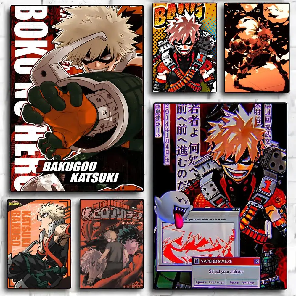 Anime B-Bakugo Katsuki Poster Painting And Print Wall Art Picture For Home Room Decor Gifts