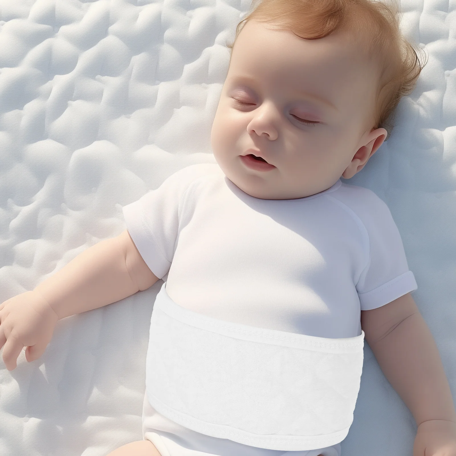 8 قطع من أربطة البطن الصديقة للبشرة من القطن لحديثي الولادة تقلل من أربطة بطن الأطفال من المغص والفتق #2