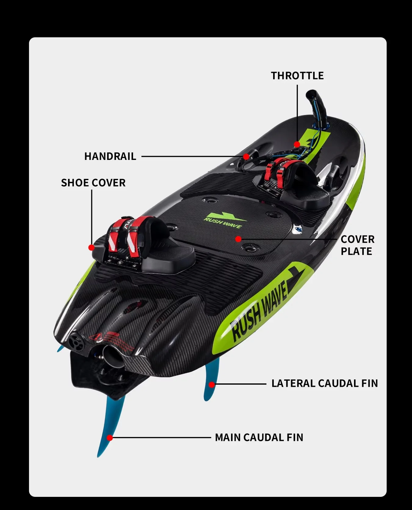 Professional 106cc 9kw Carbon Fiber Stand-Up Paddle Board Drop Stitch Adult Surfboard Electric Starting Ocean Water Sports Bag