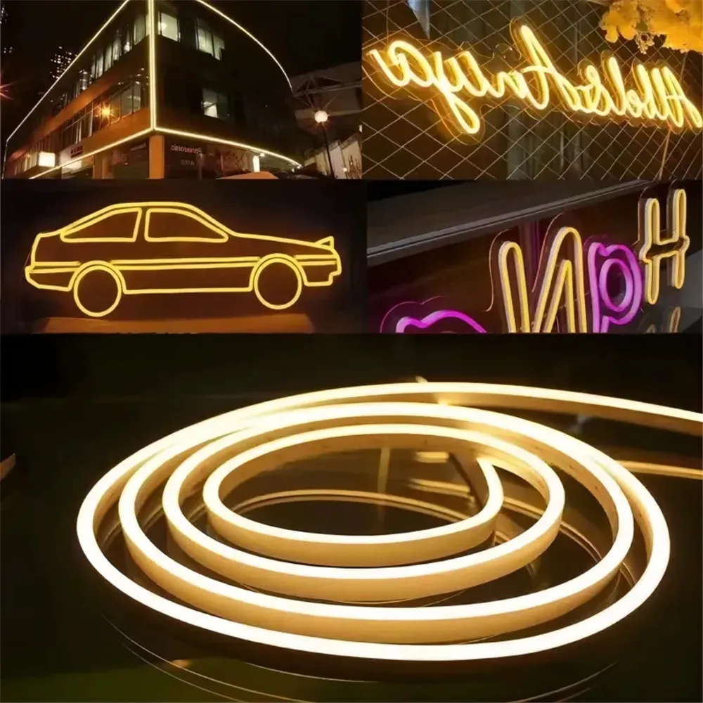 4m DC12V Neon LED Strip 120LEDs/M Flexible Rope Tube Neon Light Waterproof For Home Decoration DIY Christmas