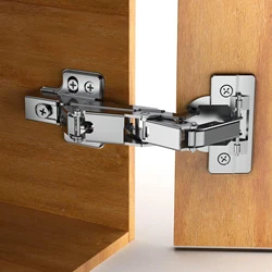 4PCS 175 Degree Hinges Frameless Cabinet Doors Hinges Concealed Hydraulic Adjustable Mounting Hinges Soft Closing Buffer Dampers