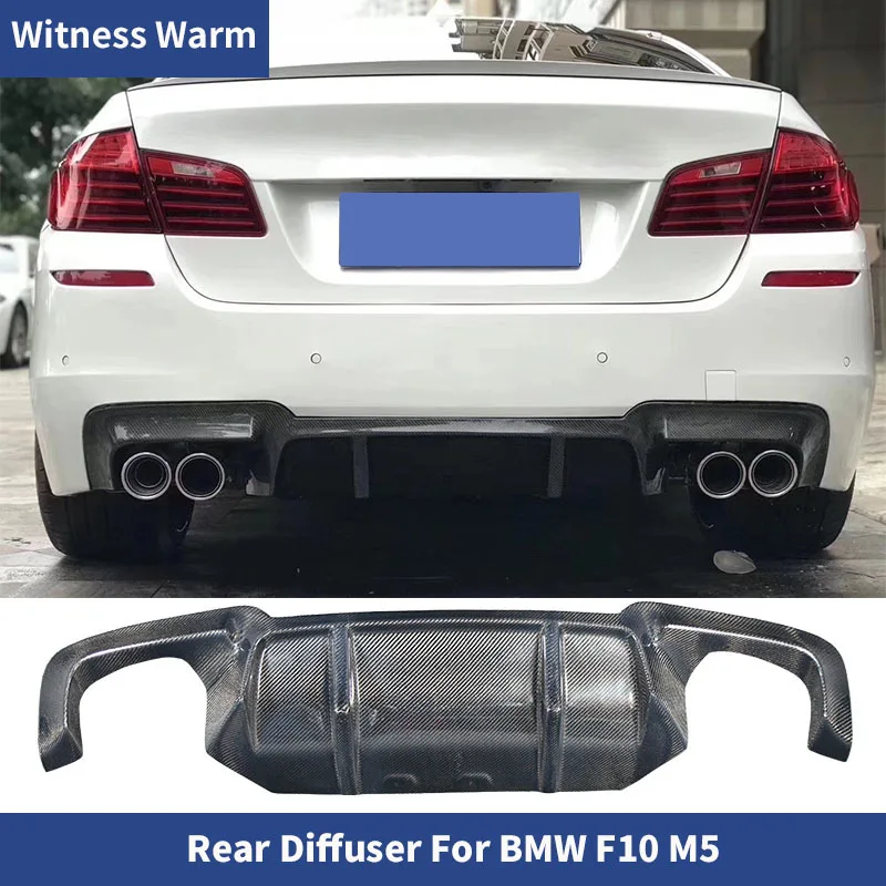 Carbon Fiber / Frp Rear Bumper Diffuser Lip Spoiler for Bmw 525i 528i 5 Series F10 Real M5/refit M5 2010 - 2016