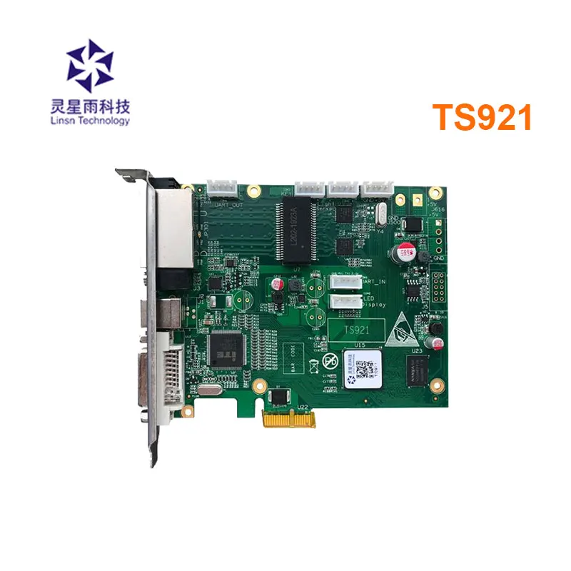 LINSN Sending Card TS921 Full Color LED Screen 1.3 Million Pixel PCI E 1X Port Double port outputSupports 2048X640 1280X1024