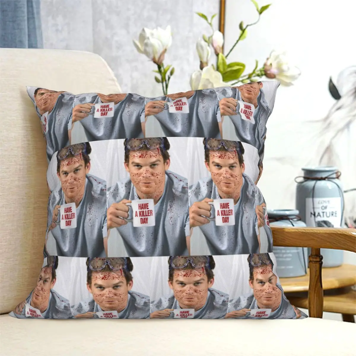 Dexter Morgan Movies 10 Square Pillowcase Cushion Cover Pillow Case Throw Pillow Cover for Home Bedroom Car