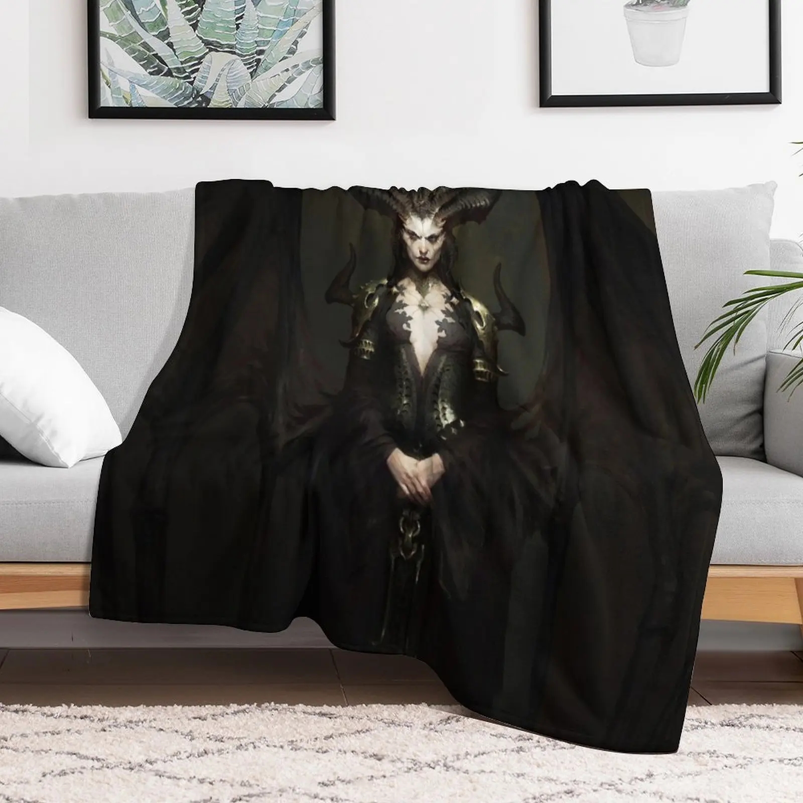 Diablo 4, BOOOOOM Throw Blanket For Sofa Thin anime Blankets