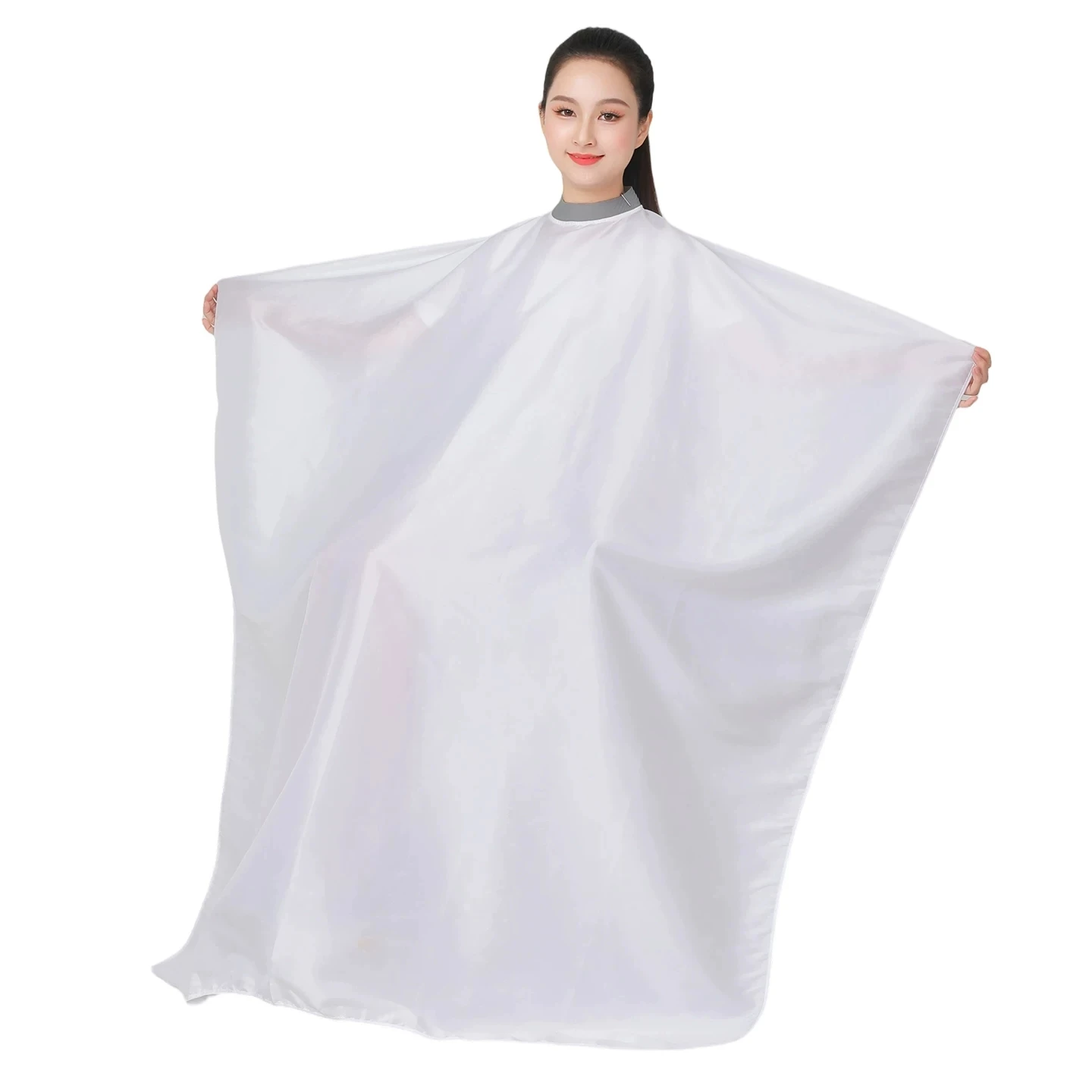 

Silicone Collar Hairdressing Wrap Cloth Hairdresser Haircut Cloaks Hair Cutting Capes Hair Salon Work Clothes Barber Apron