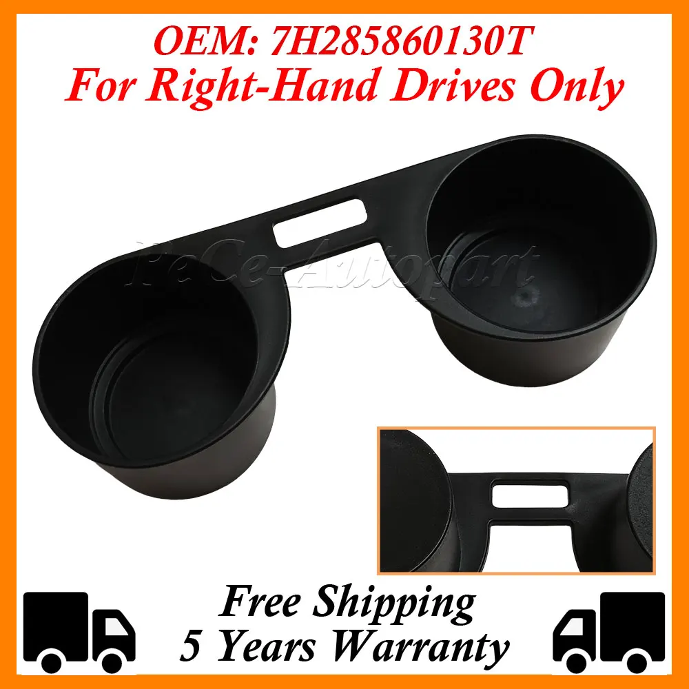 7H285860130T Cup Holder Drinks Insert Works even on Broken Cup Holders For VW T5 Transporter Ashtray Car Front Water Cup Holder