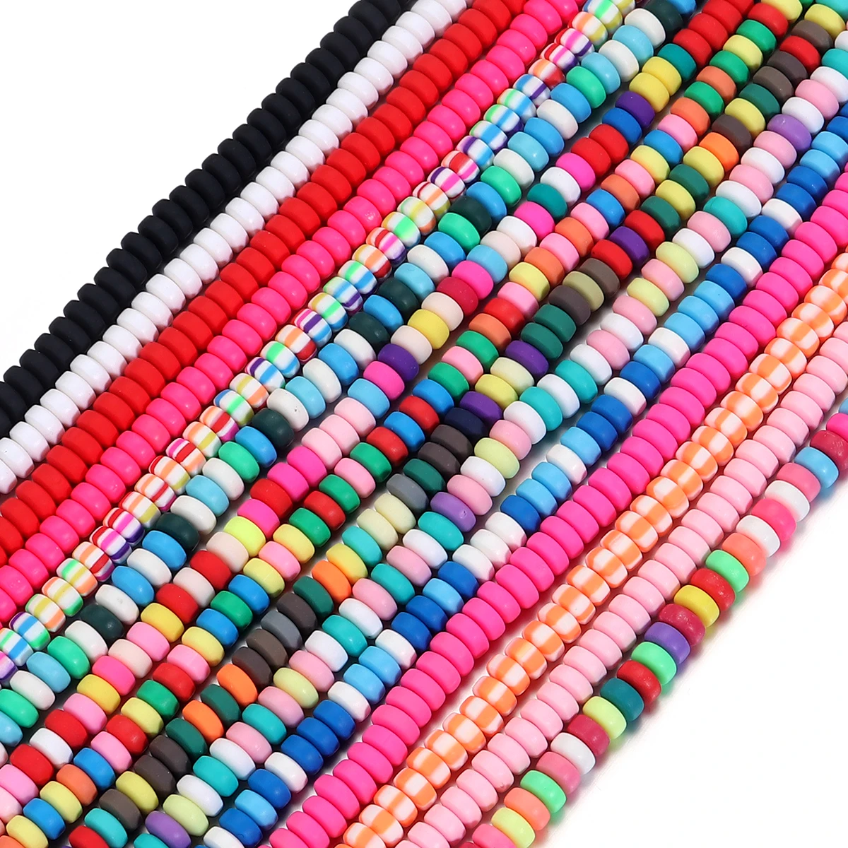 1 Strand 7mm Platte Ronde Polymeer Klei Kralen Abacus Losse Spacer Kralen voor Sieraden Maken Ketting DIY Armband Accessoires