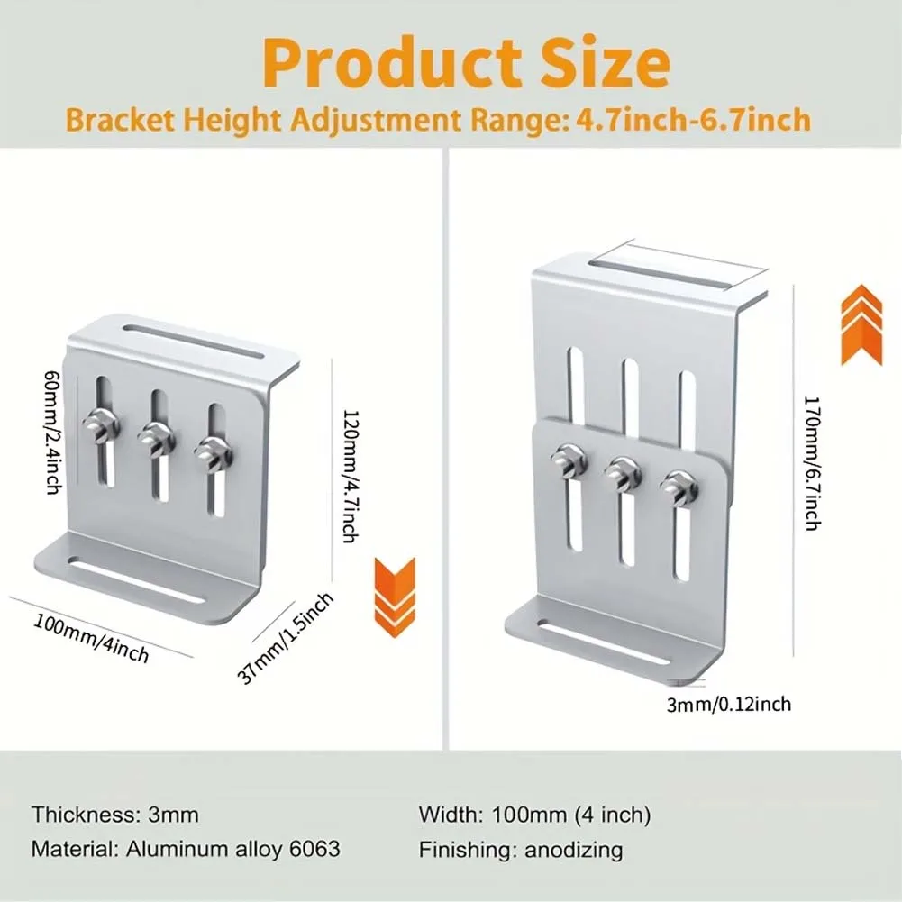 Solar Energy Setup L-shaped Mount Secure Installation For Solar Panels Solar Panel Mounting Aluminum Alloy Construction