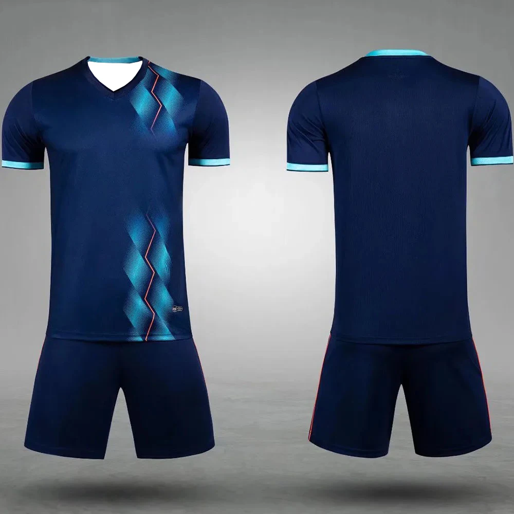 

Комплект футбольных трикотажных изделий, командная футбольная форма, быстросохнущая уличная модная спортивная одежда, дышащая и удобная одежда для взрослых