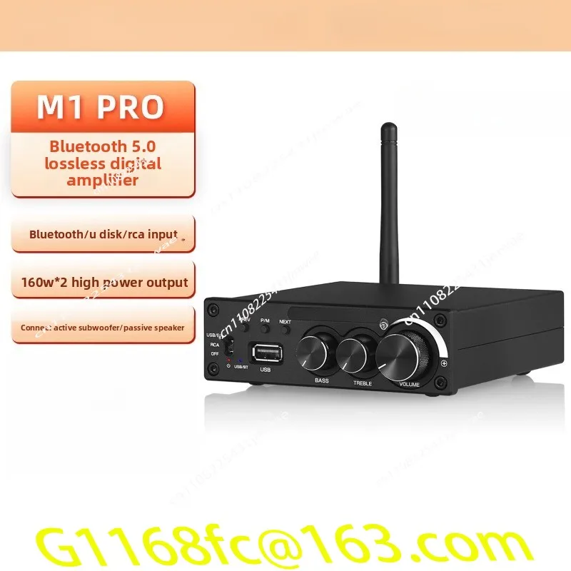 160W * 2 High Power Bluetooth 5.0 Digital Amplifier USB Lossless Music Player