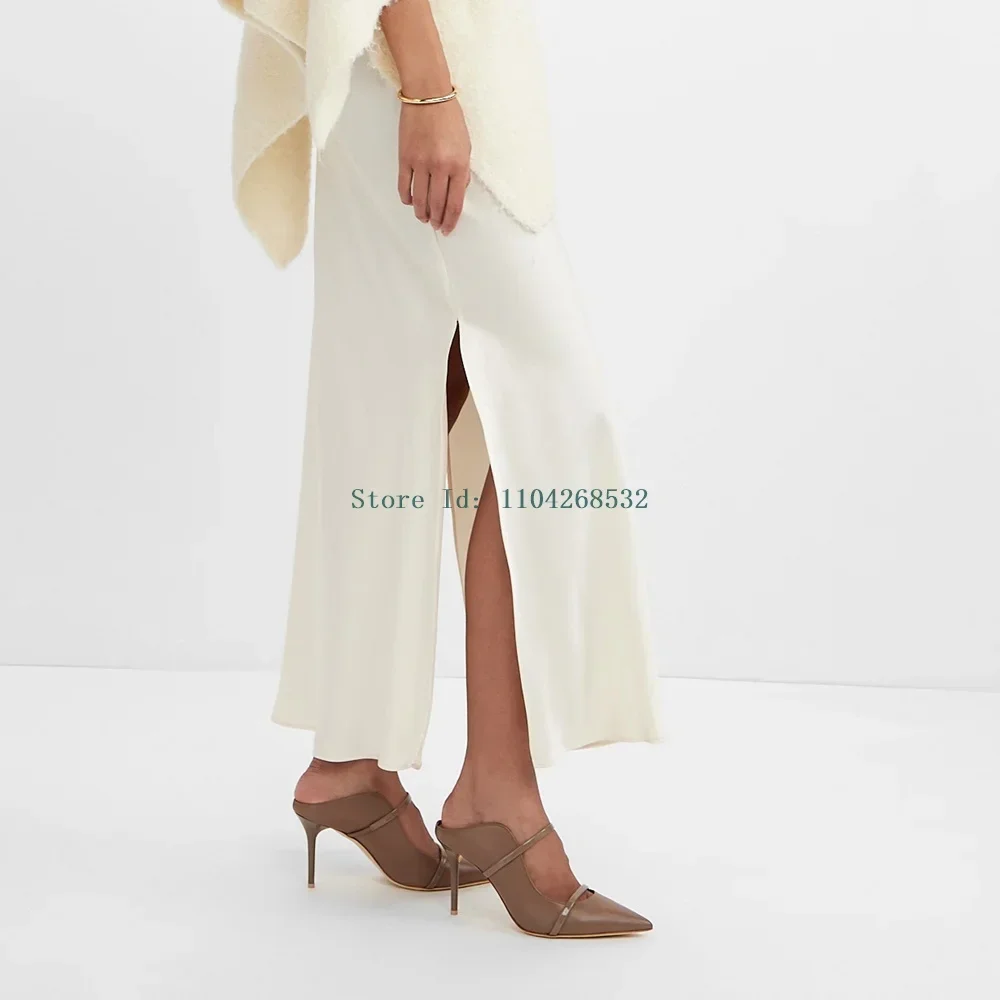 

Belt Stara Decoration Slingback Pumps Sexy Pointed Toe Stiletto Solid Slip On New Arrivlas Fashion Women Dress Shoes