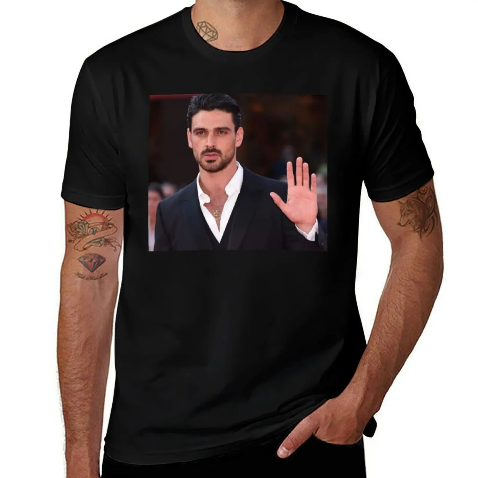 Michele Morrone (Massimo Torricelli) T-Shirt Anti-Pilling Casual T-Shirt
