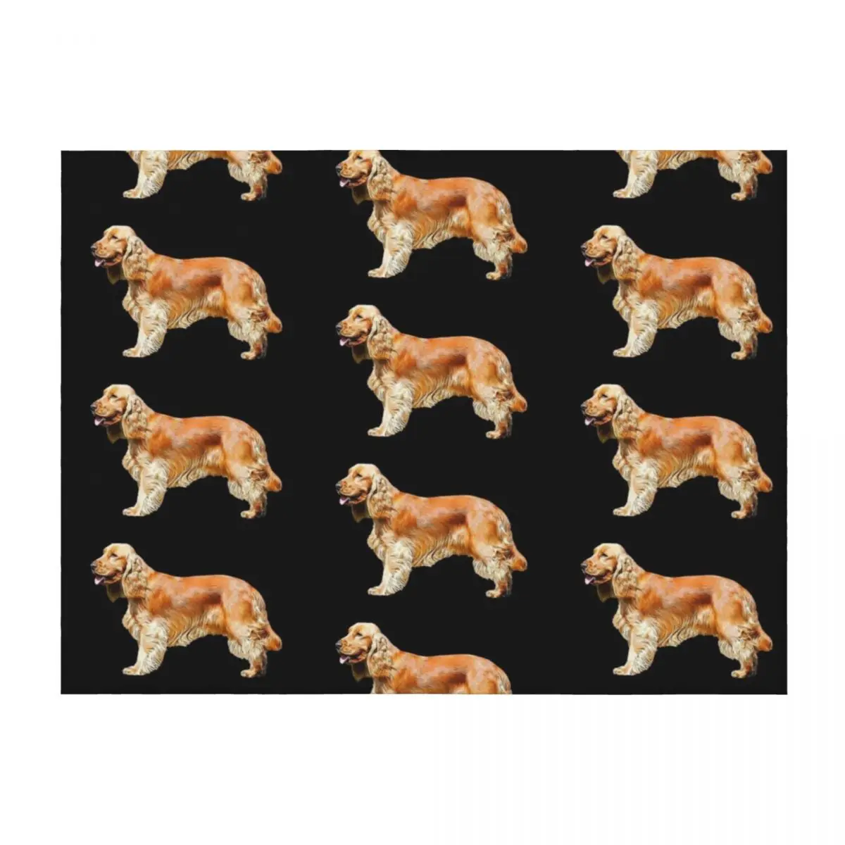 

Gold English Cocker Spaniel Standing Throw Blanket Kid'S Winter beds Softest Cute Plaid Blankets