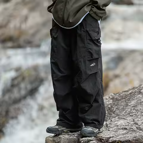 Pantalones Cargo de Paracaídas para Hombre, Pantalones Informales Impermeables