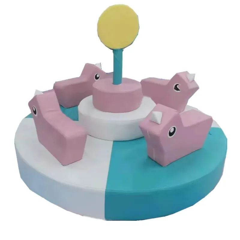 ملعب داخلي معدات اللعب الناعمة الدائرية الكهربائية للأطفال